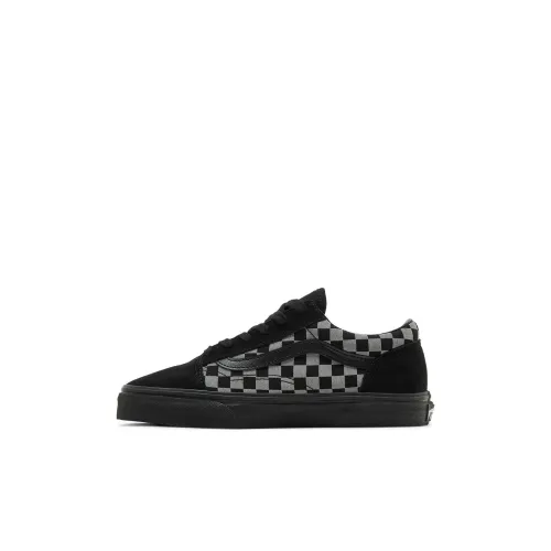 Vans Old Skool Collection Детские Скейтбординги Низкие Топы Черный Серый Цвет Kids