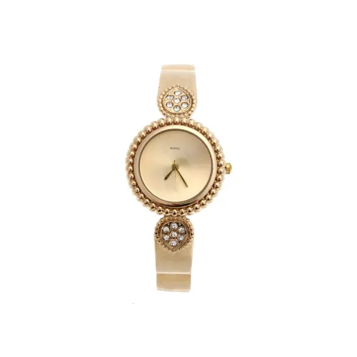 NANGL Кварцевый механизм Часы Женские Золотистый циферблат