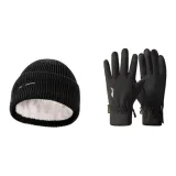 Black (Флисовая подкладка, шляпа + перчатки)