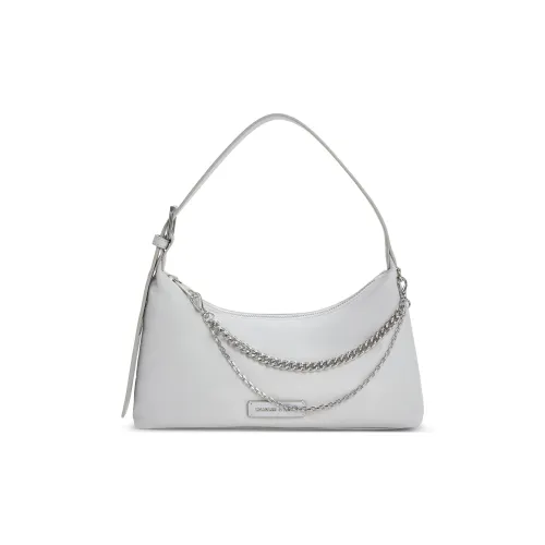 CHARLES KEITH ПУ (полиуретан) текстильная смесь сумка через плечо маленькая женская черный светло-серый светло-серый