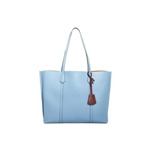Tory Burch Perry кожаная сумка-тоут сумка для покупок сумка через плечо женская туманно-голубая