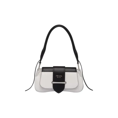 PRADA Сумка через плечо из коровьей кожи сумка сумка на плечо женская черно-белая