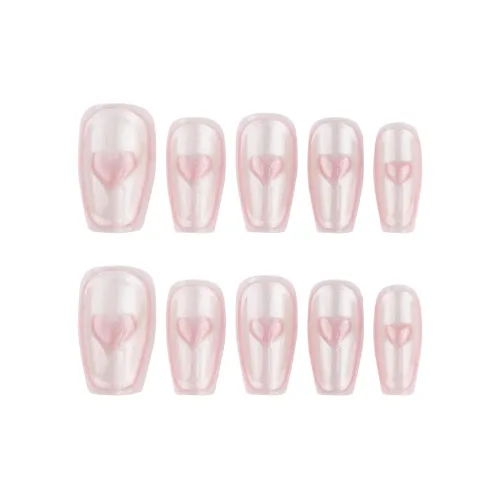 Song Biography Розовое Сердечко Осветляющий Кошачий Глаз False Nail Средний LADDER 25 мм