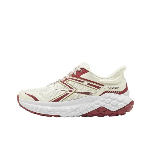 Skechers SPORT Мужские Воздерживающие пот Аbrasion Resistant Низкий Топ Кроссовки Мужские Белый Красный