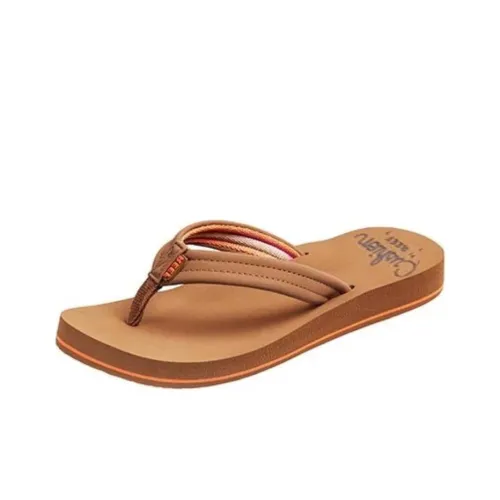 REEF Устойчивые к истиранию противоскользящие шлепанцы женские цвет коричневый