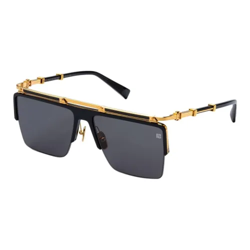 BALMAIN Титан Квадратные Солнцезащитные очки Унисекс Черные