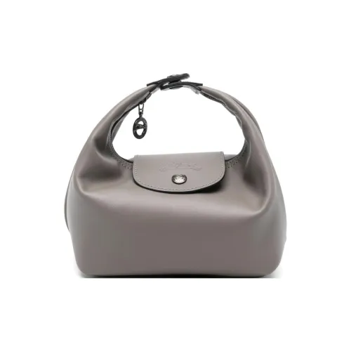 LONGCHAMP Le Pliage Xtra Корова Кожа Lunch Box Сумка Тофу Сумка Экстра Маленькая Сумка Женская Голубая Серый