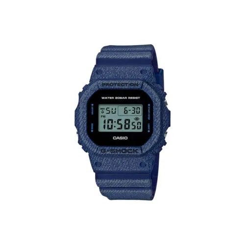 CASIO G Shock Classic Collection Кварцевый механизм Смольный ремешок Часы Женские Синий циферблат
