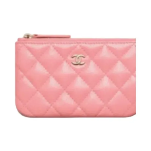 CHANEL Телячья кожа Клатч Маленький Женский Светло-розовый Красный
