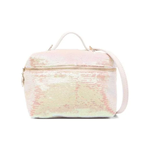 LONGCHAMP Le Pliage Collection Сумка через плечо из кожи мини-сумка женская светло-розовая