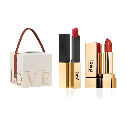 SAINT LAURENT Little Золотой Барная стойка Любовь Ограниченный выпуск Помада Подарочная коробка Легко смешивается Длинное удержание