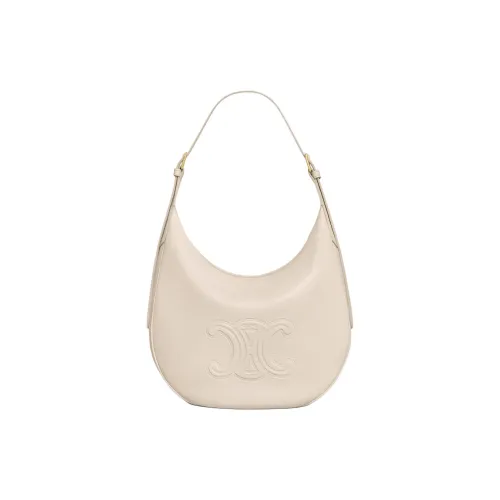 CELINE Телячья кожа Одно плечо Сумка Средний Женский Светлый Бежевый