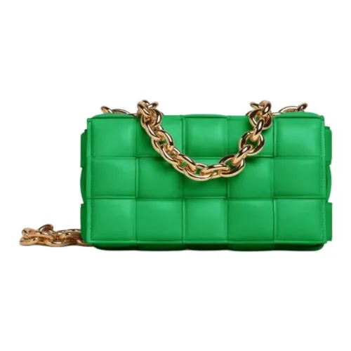 Bottega Veneta Chain Cassette Овчина Сумка через плечо Сумка на плечо Женская Попугай Зеленый