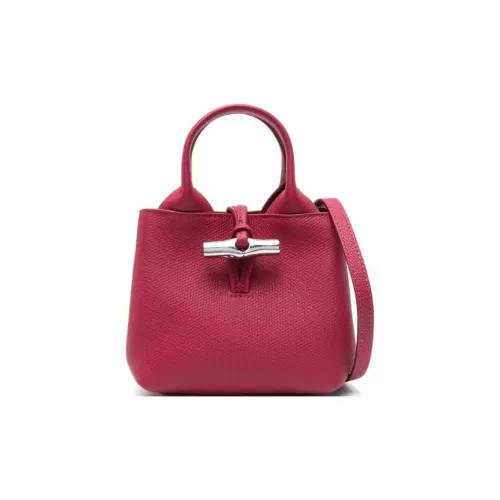 LONGCHAMP Le Roseau Телячья кожа Сумка через плечо Сумка Мини Женская Розовая Красная