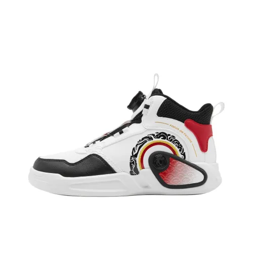 QIAODAN Slip-resistant Abrasion-resistant MID Топ Детские Скейтбординги Белый Карпово-красный Подростки