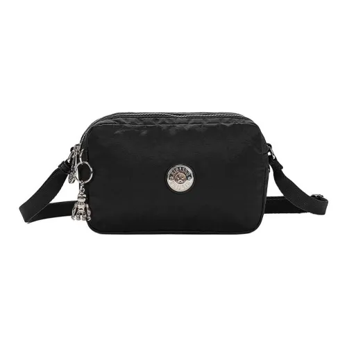 Kipling Полиамид Camera Сумка Сумка через плечо Маленькая Унисекс С оборками Тонированный Черный