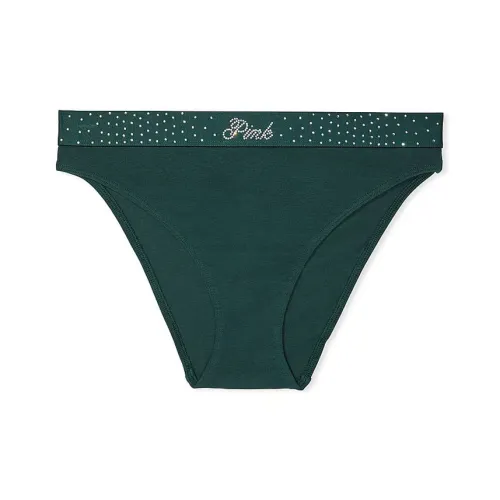 Victoria's Secret Розовый логотип Хлопок Высокая нога Cheeky Panty DFDW Нижнее белье Женское 1 упаковка Темный лес