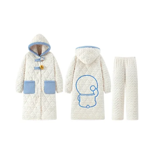 Gongdie x Doraemon Совместный бренд Модель Пижамный комплект Женский Белый