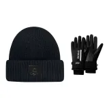 Чёрная шляпа + чёрные перчатки