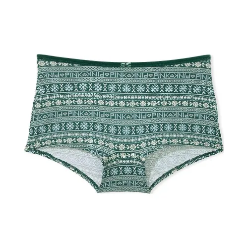 Victoria's Secret Розовый Хлопок Бархат Комбинированный Boyshort Panty DFFVT Нижнее белье Женские 1 шт Зеленый