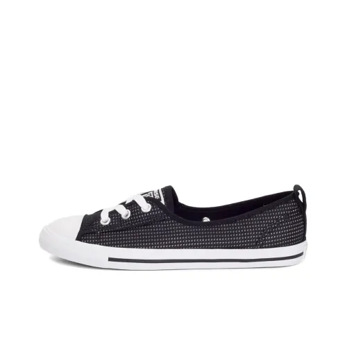 Converse Chuck Taylor Износостойкий и Легкий Низкий Топ Кеды Женские Черные