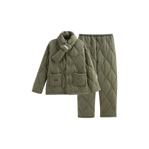 Same Language Army Green Мужской Пижамный Комплект