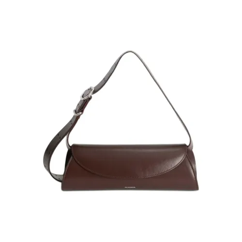 JIL SANDER Телячья кожа Плечевая сумка Маленькая Женская Коричневая