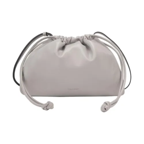 CALVIN KLEIN SS25 Синтетический материал Облачная сумка Сумка через плечо Женская Жемчужно-серый