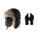 Черные шапки и кепки + черные перчатки