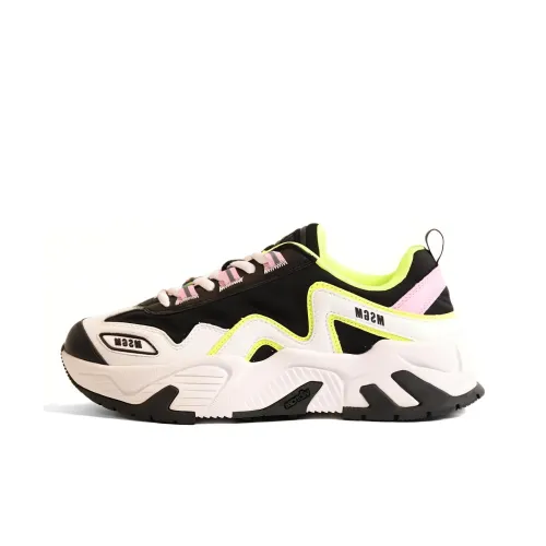MSGM Повседневный Низкий Топ Черный, Белый, Розовый, Желтый Женский