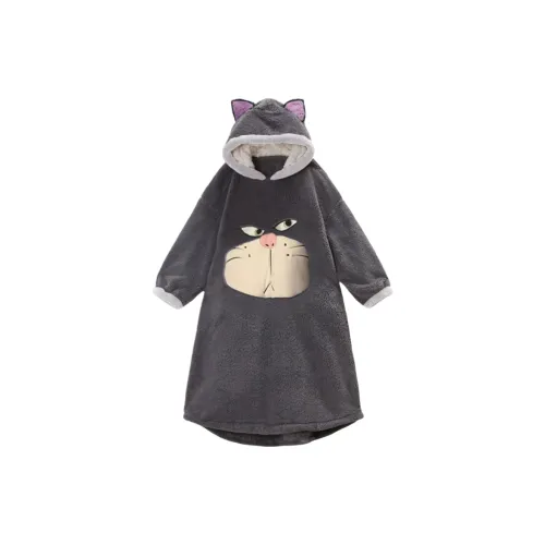 TLXT Серый Женские Банные халаты