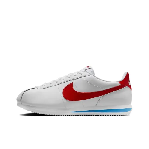 Nike Cortez Беговые кроссовки Низкий топ Белый/Синий/Красный Мужской