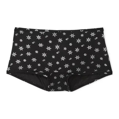 Victoria's Secret Розовый хлопок Boyshort трусы PBFSP Женское нижнее белье 1 упаковка Черный