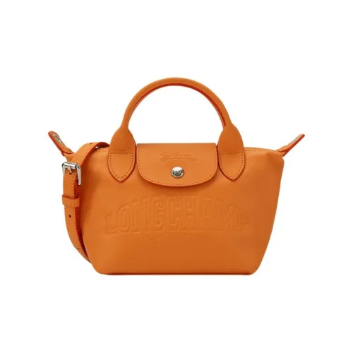 LONGCHAMP Le Pliage Xtra Коровья кожа Сумка через плечо Сумка Экстра маленькая Женская Апельсин