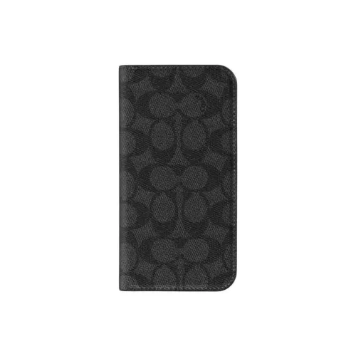 COACH Чехол для телефона с покрытием из холста унисекс черный