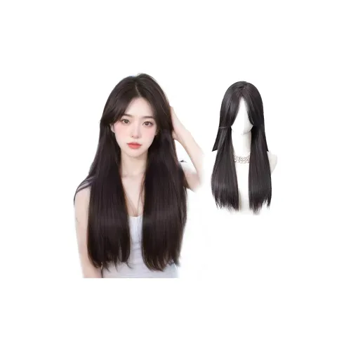 YUNQING Крутой черный длинный прямая полная парик с длинными волосами для женщин