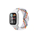 Часы Тканевые Вязаные Ремешок, Белый Радужный