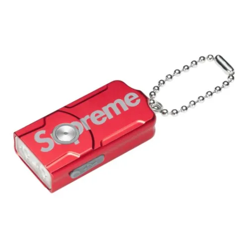 Брелок Supreme Значок Фонарик Брелок Унисекс Красный