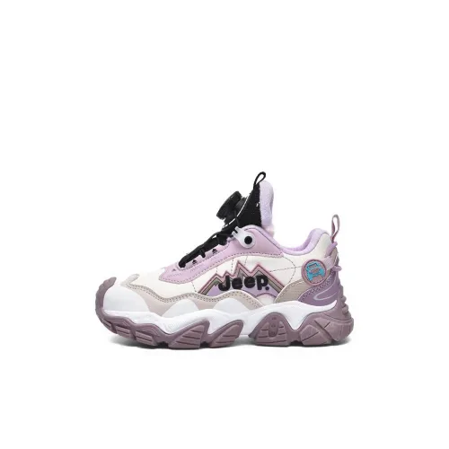 JEEP Износостойкий Термический Anti KICK Низкий Топ Kids Lifestyle Shoes Розовый Фиолетовый Детский