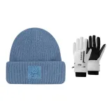 Синяя шляпа + белые перчатки