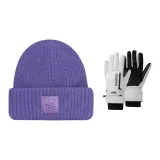 Фиолетовая шляпа + белые перчатки