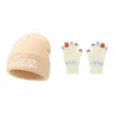 Бежевая кепка + бежевые перчатки