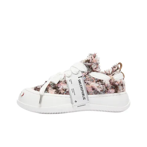 SMILEREPUBLIC Laugh Series Купидон Slip-resistant и Breathable Low-Top Canvas Shoes Unisex Purple Pink