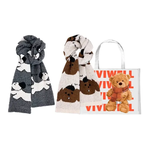 VIVIWELL Смесовая шерсть Вязаные шарфы Унисекс