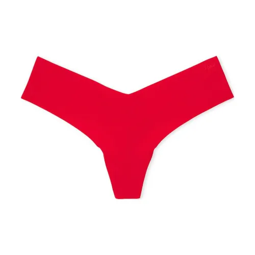 Victoria's Secret Розовый No Show High Нога Стринг Panty Красный Перец Нижнее белье Женские 1 шт Красный Перец