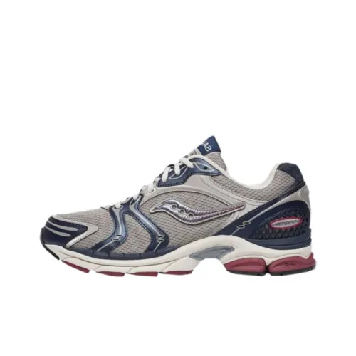 Saucony ProGrid Triumph 4 Slip-resistant Abrasion-resistant Low-top Беговые кроссовки Мужские Серый Синий