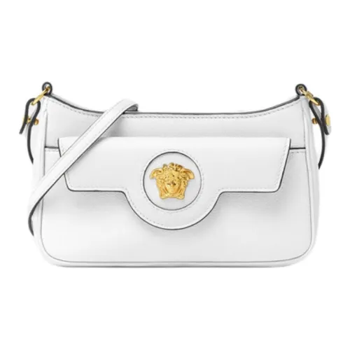 VERSACE La Medusa Lower Коровья кожа Сумка через плечо Мини Женская Белая
