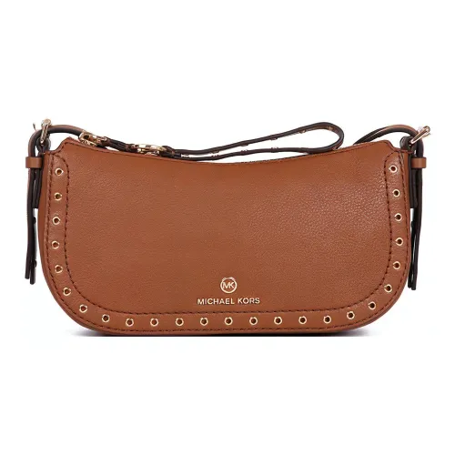MICHAEL KORS Camden Кожа Плечевая Сумка Сумка-багет Сумка через плечо Маленькая Женская Коричневая