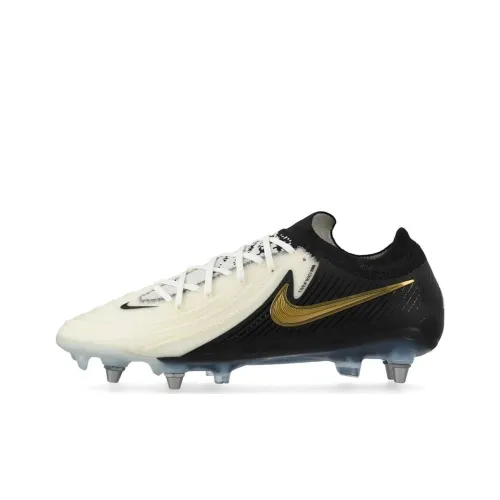 Nike Phantom GX 2 Slip-resistant Abrasion-resistant Football Cleats Unisex Black White Найк Phantom GX 2 Противоскользящие Устойчивые к истиранию Футбольные бутсы Унисекс Черный Белый