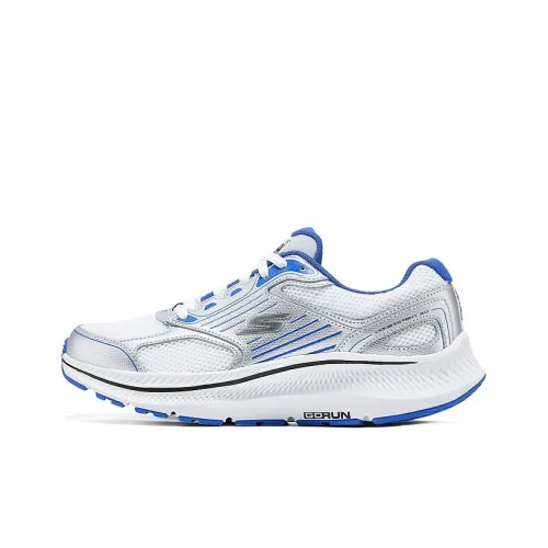 Skechers Go Run Consistent 2,0 Устойчивые к истиранию Низкие Беговые кроссовки Мужские Белые и Синие